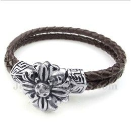 Bracciale In Pelle Di Titanio Da Uomo