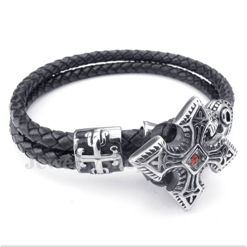 Bracciale In Pelle Di Titanio Da Uomo Bracciale In Pelle Di Titanio Da Uomo