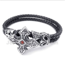 Bracciale In Pelle Di Titanio Da Uomo