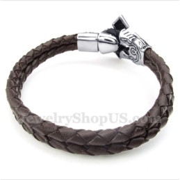 Bracciale In Pelle Di Titanio Da Uomo
