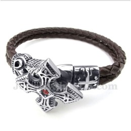 Bracciale In Pelle Di Titanio Da Uomo