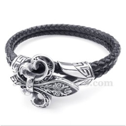 Bracciale In Pelle Di Titanio Da Uomo