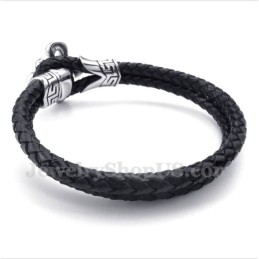 Bracciale In Pelle Di Titanio Da Uomo