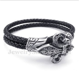 Bracciale In Pelle Di Titanio Da Uomo