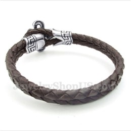 Bracciale In Pelle Di Titanio Da Uomo