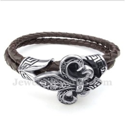 Bracciale In Pelle Di Titanio Da Uomo