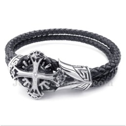 Bracciale In Pelle Di Titanio Da Uomo