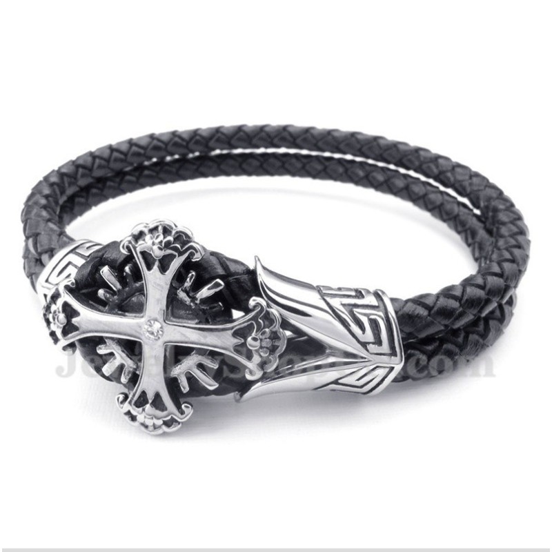 Bracciale In Pelle Di Titanio Da Uomo Bracciale In Pelle Di Titanio Da Uomo