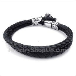 Bracciale In Pelle Di Titanio Da Uomo