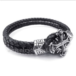 Bracciale In Pelle Di Titanio Da Uomo