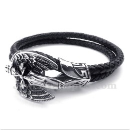 Bracciale In Pelle Di Titanio Da Uomo