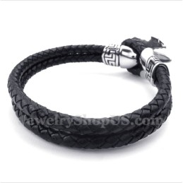 Bracciale In Pelle Di Titanio Da Uomo