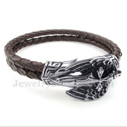 Bracciale In Pelle Di Titanio Da Uomo