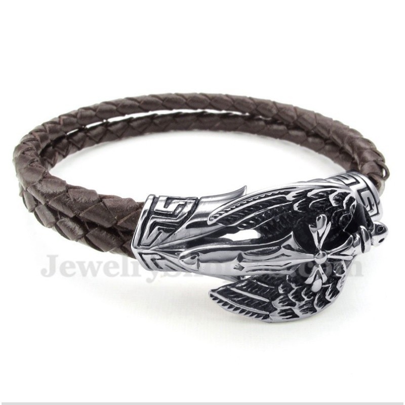 Bracciale In Pelle Di Titanio Da Uomo Bracciale In Pelle Di Titanio Da Uomo