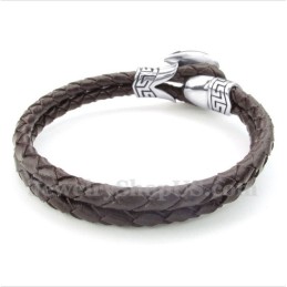 Bracciale In Pelle Di Titanio Da Uomo