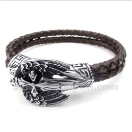 Bracciale In Pelle Di Titanio Da Uomo