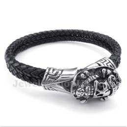 Bracciale In Pelle Di Titanio Da Uomo