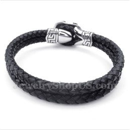 Bracciale In Pelle Di Titanio Da Uomo