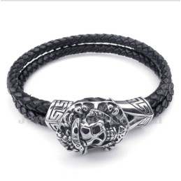 Bracciale In Pelle Di Titanio Da Uomo