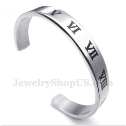 Bracciale Da Uomo In Titanio Con Numeri Romani