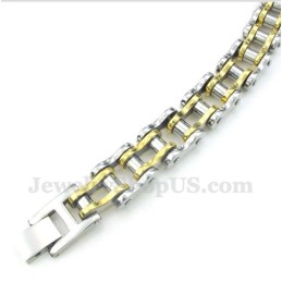 Bracciale Da Uomo In Titanio E Oro