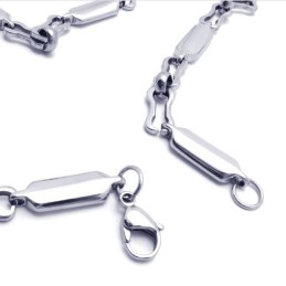 Collana Liscia In Argento Titanio Da 20,1 Pollici