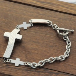 Braccialetti Con Croce In Titanio Da Uomo