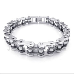 Bracciale Da Uomo In Titanio Nero Con Catena Per Bicicletta