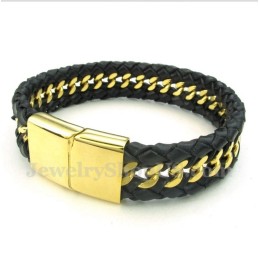 Bracciale In Pelle Di Titanio Da Uomo
