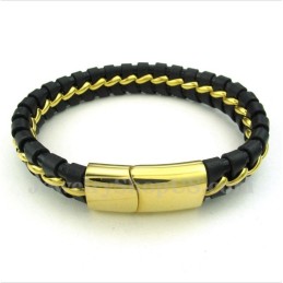 Bracciale In Pelle Di Titanio Da Uomo