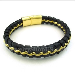 Bracciale In Pelle Di Titanio Da Uomo