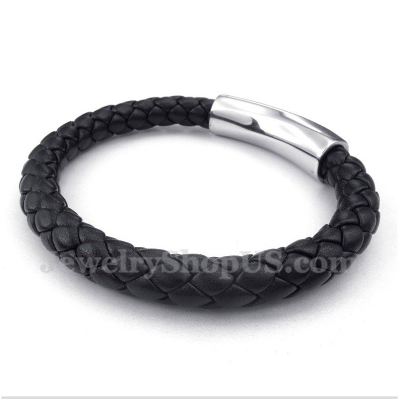 Bracciale In Pelle Di Titanio Da Uomo Bracciale In Pelle Di Titanio Da Uomo
