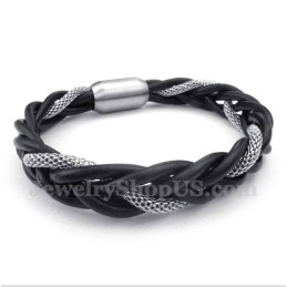 Bracciale In Pelle Di Titanio Da Uomo