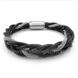 Bracciale In Pelle Di Titanio Da Uomo
