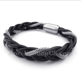 Bracciale In Pelle Di Titanio Da Uomo