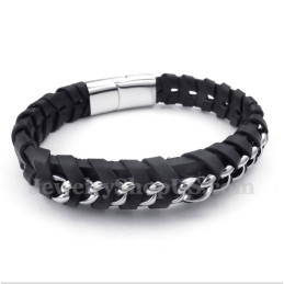 Bracciale In Pelle Di Titanio Da Uomo