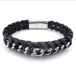 Bracciale In Pelle Di Titanio Da Uomo