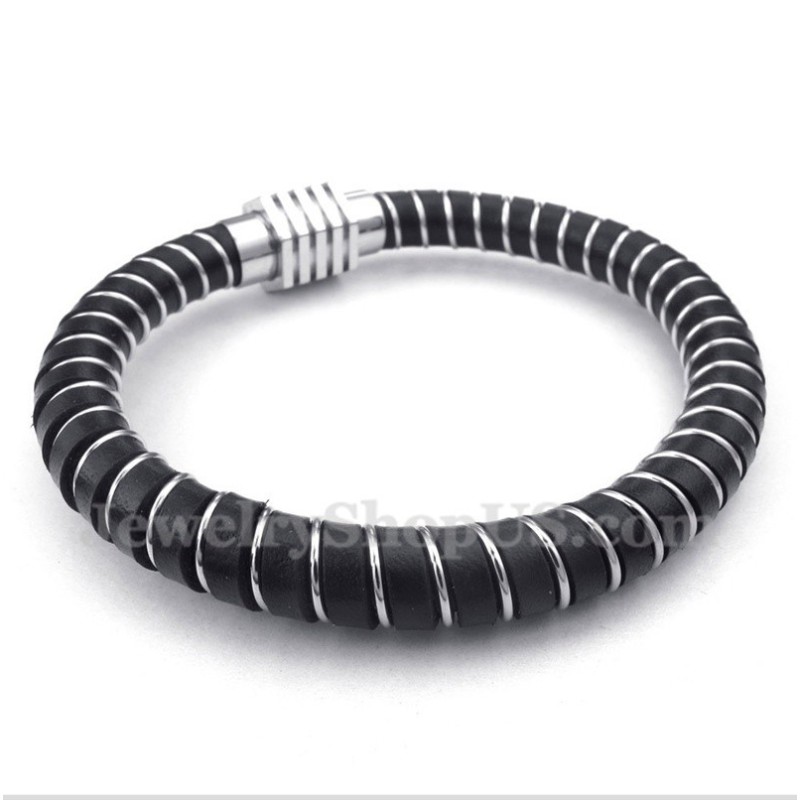 Bracciale In Pelle Con Cavo Da Uomo Bracciale In Pelle Con Cavo Da Uomo