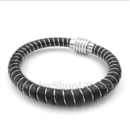Bracciale In Pelle Con Cavo Da Uomo