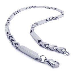 Collana In Argento E Titanio Da 22,0 Pollici