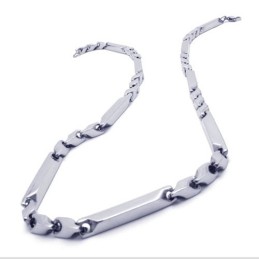 Collana In Argento E Titanio Da 22,0 Pollici
