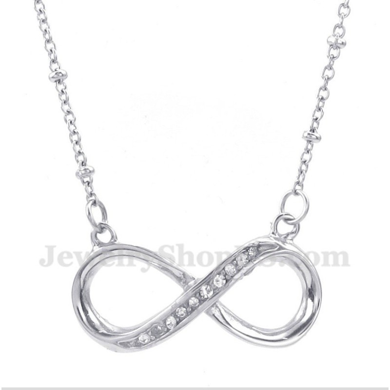 Collana Da Uomo In Titanio Con Simbolo Dell'Infinito E Diamanti Collana Da Uomo In Titanio Con Simbolo Dell'Infinito E Diamanti