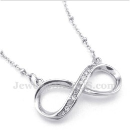 Collana Da Uomo In Titanio Con Simbolo Dell'Infinito E Diamanti