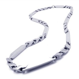 Collana In Argento E Titanio Da 22,0 Pollici