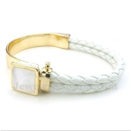 Bracciale In Titanio E Pelle Da Uomo