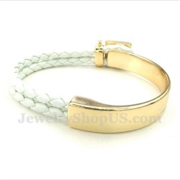 Bracciale In Titanio E Pelle Da Uomo