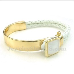 Bracciale In Titanio E Pelle Da Uomo