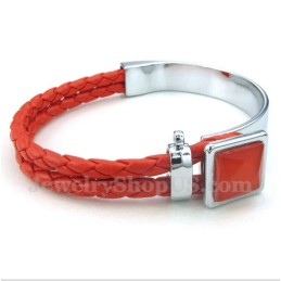 Bracciale In Titanio E Pelle Da Uomo