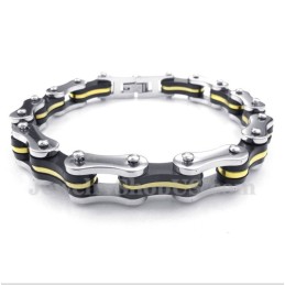 Bracciale In Gomma Con Catena Per Bicicletta In Titanio Da Uomo