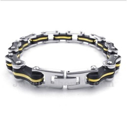 Bracciale In Gomma Con Catena Per Bicicletta In Titanio Da Uomo